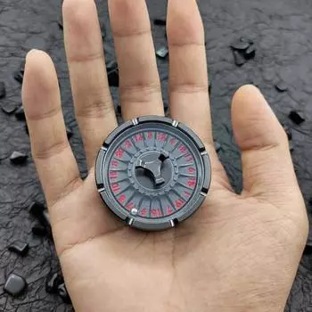 D20 рулетка кости Fidget Spinner прочный цинковый сплав винтажный дракон вращающийся кончик пальца гироскоп металлические кости реквизит для ролевых игр RPG золотистый