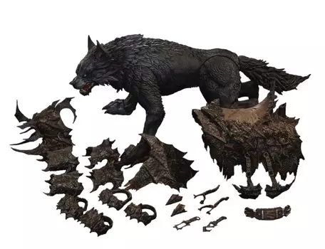 D20studio Battle Wolf Iron Blade Standard Edition масштабная окрашенная подвижная фигурка [черный] 1/12 ПВХ и АБС