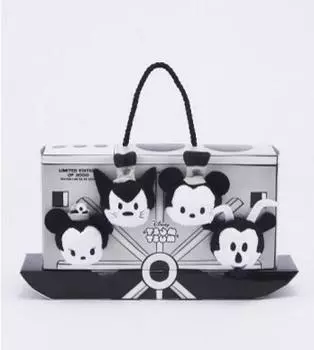 D23 Disney Steamboat Willie Mickey Minnie Tsum Tsum Plush Toy
