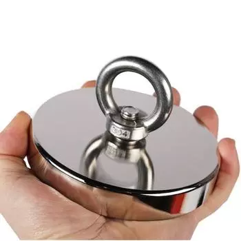 D25~D60 мм сверхпрочный неодимовый рыболовный магнит N52 сверхпрочный редкоземельный магнит с потайным отверстием рым-болт спасательный магнитный