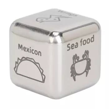 D3 Кубики для принятия решений из нержавеющей стали. Универсальные варианты. Портативные кубики для принятия решений с прозрачными буквами f.