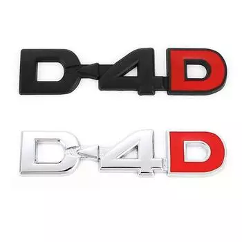 D4D D-4D логотип автомобиля наклейка эмблема значок наклейка для COROLLA RAV4 Camry CROWN PRIUS REIZ VIOS HIGHLANDER Prado Corolla Tundra чёрный