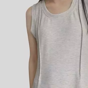 D502 Texture Ladder Cotton Elegance Silm Stretch Vest Long Skirt Women s French U-Neck Sleeveless Sling Dress Dark Gray S