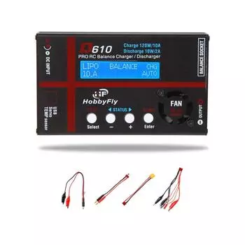 D610 10A интеллектуальное зарядное устройство для аккумуляторов измеритель мощности аккумулятора проверка сопротивления зарядка и разрядка настройка напряжения тест ШИМ чёрный