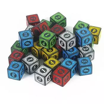 D6 игральные кости, игральные кости, 10 шт. шестигранные игральные кости для карточной игры DND настольные игры, вечеринки, математические игры в классе красный