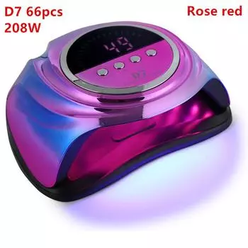 D7 66 шт. 208 Вт лампа для сушки ногтей УФ-свет гель-лак маникюрная кабина светодиодные лампы сушилка для ногтей машина профессиональное оборудование EU