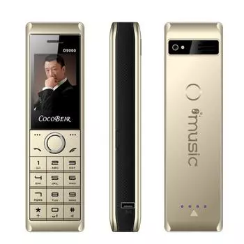 D9000 Bar GSM мобильный телефон 2.6 дюйма экран 2G сотовый телефон фонарик Mp3 плеер FM радио две SIM-карты 240x320 ретро музыка старый сотовый только английский чёрный