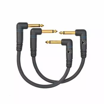 D Addario Custom Series Patch Cables (Shielded Cables) - Set of 2 (PW-PRA-205) (15cm L-L)