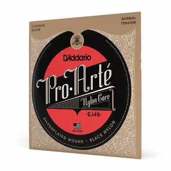 D Addario ProArte Classical Guitar Strings, SilverBlack, Normal, EJ49