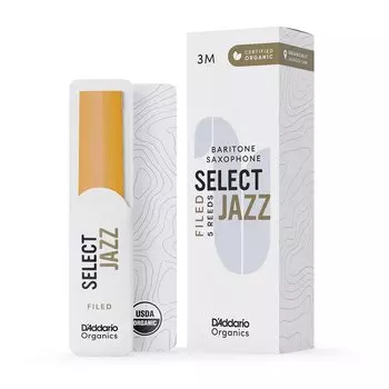 D Addario Woodwinds D Addario Select Jazz Трости с насечкой для баритон-саксофона, сертифицировано USDA, ORSF05BSX3M [Жесткость]: 3M], Упаковка из 5 штук