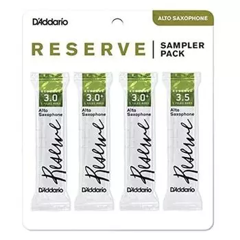 D Addario WOODWINDS Reserve Alto Sax Reed Sampler Pack 3.0 3.0+ 3.0+ 3.5, DRS-J30