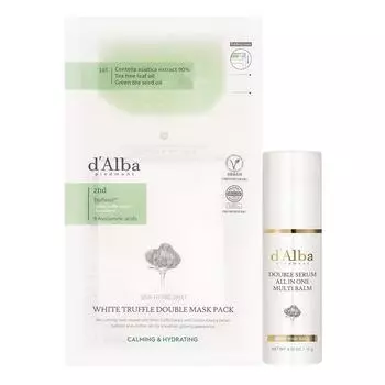 d Alba Double Serum All-in-One Multi Balm 10g + Double Mask Pack, 10g, 1 set