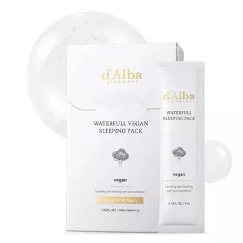 [d Alba] Ночная веганская ночная маска Waterfull, 4 мл*12 шт.