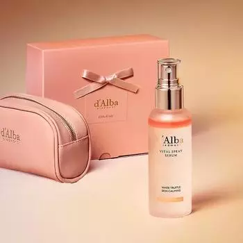 d Alba Подарочный набор сыворотки Vital Mist (100мл) с эксклюзивным розовым мешочком
