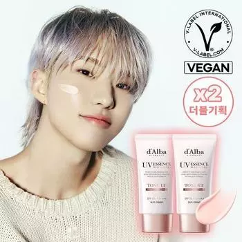 d Alba Розовый тонирующий солнцезащитный крем-дуэт (50 мл + 50 мл) Tone-up duo