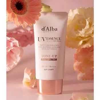 d Alba UV Essence Waterfull Tone-Up Pink Correcting Sun Cream SPF50+ PA+++ 50 мл 50ml X 1PCs