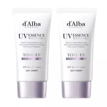 d Alba Waterful Tone Up Sun Cream Purple, набор-дуэт, 50 мл