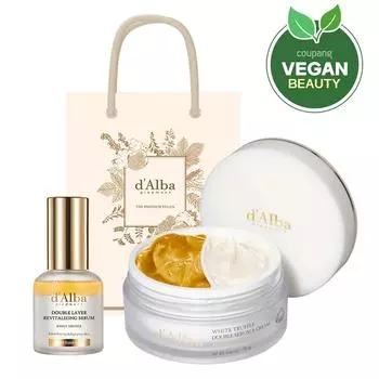 d Alba White Truffle Double Layer Revitalizing Serum 30ml + Double Serum & Cream 70g + Gift Bag