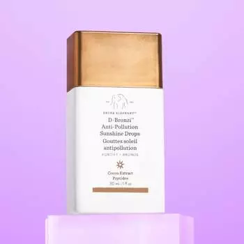 D-Bronzi™ Anti-Pollution Sunshine Drops Бронзирующая сыворотка для лица, пептиды экстракта какао, корейская косметика, Kbeauty, образец