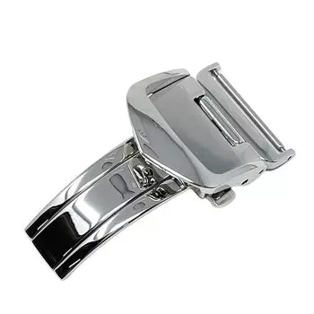 D buckle belt 12mm clock band exchange three-fold stainless bambi BAMBI silver