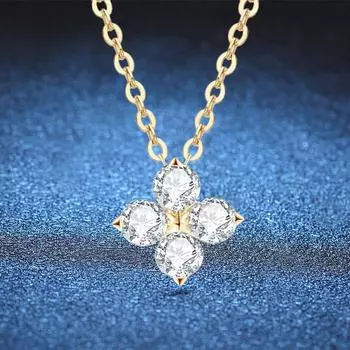 D Цвет 0,4 карат Муассанит ожерелье для женщин Vvs1 пройти тест кулон с имитацией бриллианта стерлингового серебра 925 пробы Роскошные ювелирные изделия