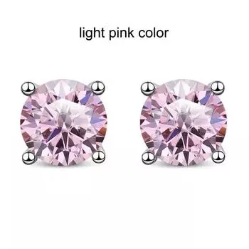 D цвет 0,5-3CT красные серьги-гвоздики с муассанитом для женщин, роскошные ювелирные изделия, стерлинговое серебро S925, платиновые вечерние серьги-гвоздики GRA 0.5ct and 0.5ct