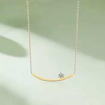 D Цвет 0,5CT Улыбка Пасьянс Муассанит Ожерелье для Женщин S925 Серебро 18 К Позолоченная Цепь На Шею Ювелирные Изделия Для Вечеринки 0.1ct