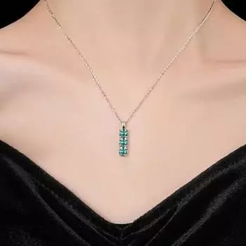 D цвет 1,5CTTW полностью зеленый кулон из стерлингового серебра 925 пробы с муассанитом для женщин, новое ожерелье, сверкающие ювелирные изделия, подарки, сертификат GRA