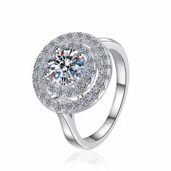 D цвет 1 карат кольцо с бриллиантом из муассанита для женщин S925 стерлингового серебра роскошное кольцо обручальное кольцо с бриллиантом обручальное кольцо подарок для подруги 9