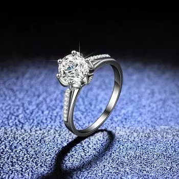 D цвет 1 карат муассанит кольцо с бриллиантом кольцо из стерлингового серебра 925 пробы классическое кольцо с бриллиантом женское обручальное кольцо обручальное кольцо подарок для подруги 10