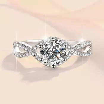 D цвет 1 карат муассанит S925 серебряное кольцо кольцо с муассанитом женские серебряные украшения обручальное кольцо с бриллиантом обручальное кольцо подарок для подруги 9