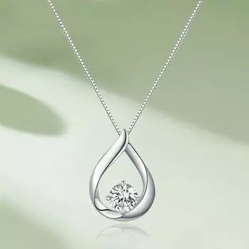 D Цвет 1CT Капля Воды Муассанит Ожерелье Подвеска Для Женщин С GRA S925 Стерлингового Серебра Подарки на Юбилей Шеи Ювелирные Изделия 1ct