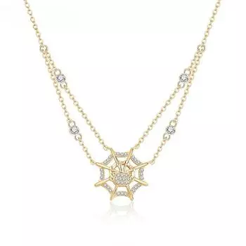 D Цвет 2 мм Муассанит ожерелье для женщин и мужчин стерлингового серебра 925 пробы паутина индивидуальный кулон подарки на Рождество и Хэллоуин