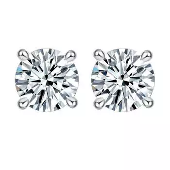 D Цвет 3,0 карат 9,0 мм серьги-гвоздики с муассанитом для женщин Стерлинговое серебро 925 пробы с завинчивающейся крышкой сверкающие свадебные украшения подарки 1.0CT VVS1 6.5mm