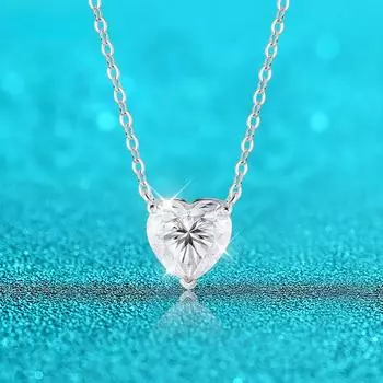 D Цвет 4/12ctw подвески с муассанитом в форме сердца для женщин, роскошный комплект ювелирных изделий, стерлинговое серебро 925 пробы, лабораторное бриллиантовое ожерелье GRA 4ct necklace