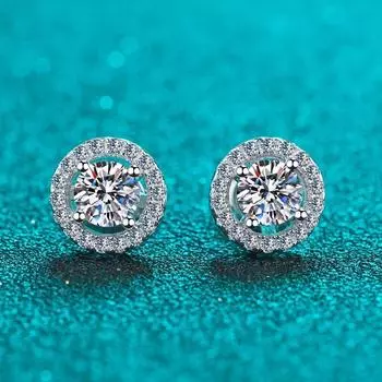 D цвет 5,0 мм круглые серьги-гвоздики с муассанитом для женщин стерлингового серебра 925 пробы с бриллиантами серьги-гвоздики свадебные ювелирные изделия подарок