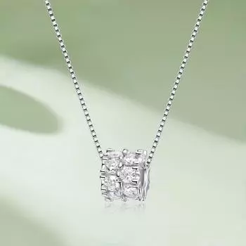 D Цвет 6ctw Муассанит Ожерелье Подвеска для Женщин S925 Серебро 3 мм Полный Алмазный Шар в форме Шеи Цепочка Очарование Ювелирные Изделия белый