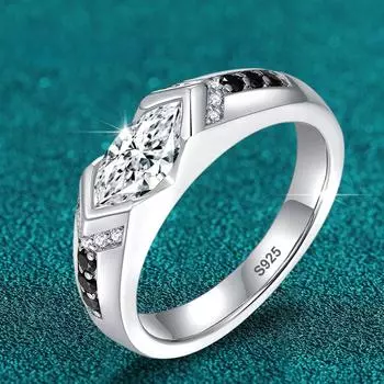 D Цвет Маркиза Огранка Муассанит Кольцо Для Женщин Мужчин Лабораторные Кольца С Бриллиантами s925 Серебро Обручальные Кольца Изысканные Ювелирные Изделия 5