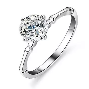 D цвет муассанит бриллиантовое кольцо женское серебряное кольцо бамбуковое кольцо с бриллиантом ins бриллиантовое кольцо обручальное кольцо обручальное кольцо подарок для подруги Opening is adjustable