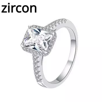 D Цвет Муассанит Кольцо Бабушкиной Огранки 2ct Обручальное Кольцо Стерлингового Серебра S925 Обручальное Кольцо С Бриллиантом Обручальное Кольцо Подарок для Подруги 9