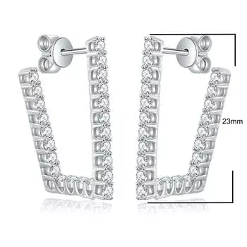 D цвет стерлингового серебра 925 пробы VVS1 3EX настоящие муассаниты с бриллиантами изысканные серьги подарки на годовщину ювелирные изделия для женщин