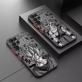 D-Dragon Balls Comics Gokus Samsung A73 A72 A54 A53 A52S A34 A32 A33 A24 A23 A22S A02 Lite Матовый полупрозрачный чехол для телефона Samsung A02 4G