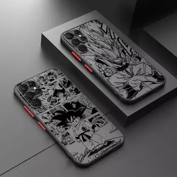 D-Dragon Balls Saians Gokus 3 Samsung A73 A72 A54 A53 A52S A34 A32 A33 A24 A23 A22S A02 Lite Матовый полупрозрачный чехол для телефона Samsung A02 4G