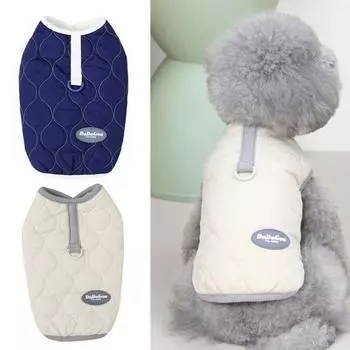 D-кнопка, дизайн, пуговицы, жилет без рукавов для домашних животных, осень-зима, плотный жилет контрастного цвета, пальто M бежевый