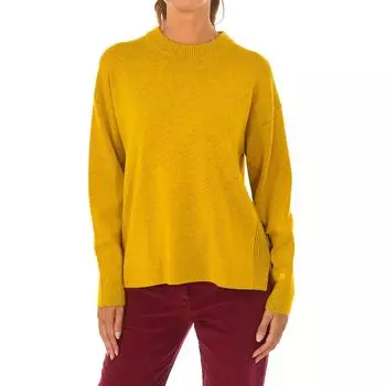 GA4FO4 Женский шерстяной свитер с круглым вырезом L жёлтый