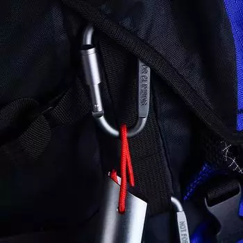 D-образное кольцо, карабин, зажим, пряжка, аксессуары для рыбалки и скалолазания (Черный 2 шт.)