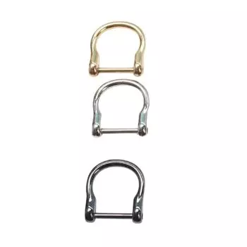 D-образное кольцо винтового типа Винтовое D-образное кольцо D-образное кольцо рукодельные принадлежности ручная работа Металлическая фурнитура 18,5 мм D-образное кольцо кожа ремесло антикварная сумка через плечо сумка D3