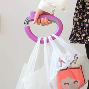 D-образный противоскользящий держатель для сумок для покупок, удобный кухонный гаджет для свободных рук чёрный