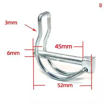 D-образный штифт M4.5 M6 M8 предохранительный штифт велосипедная коляска грузовой лодка сцепной крюк зажим пружинный штифт двухлинейный стопорный штифт ушной штифт