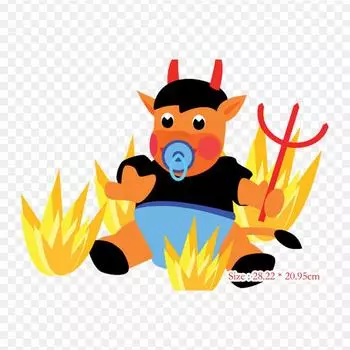 Дьявол, сатана, демон, термопереносная печать, виниловые нашивки, наклейки для одежды, аппликации «сделай сам», моющиеся нашивки